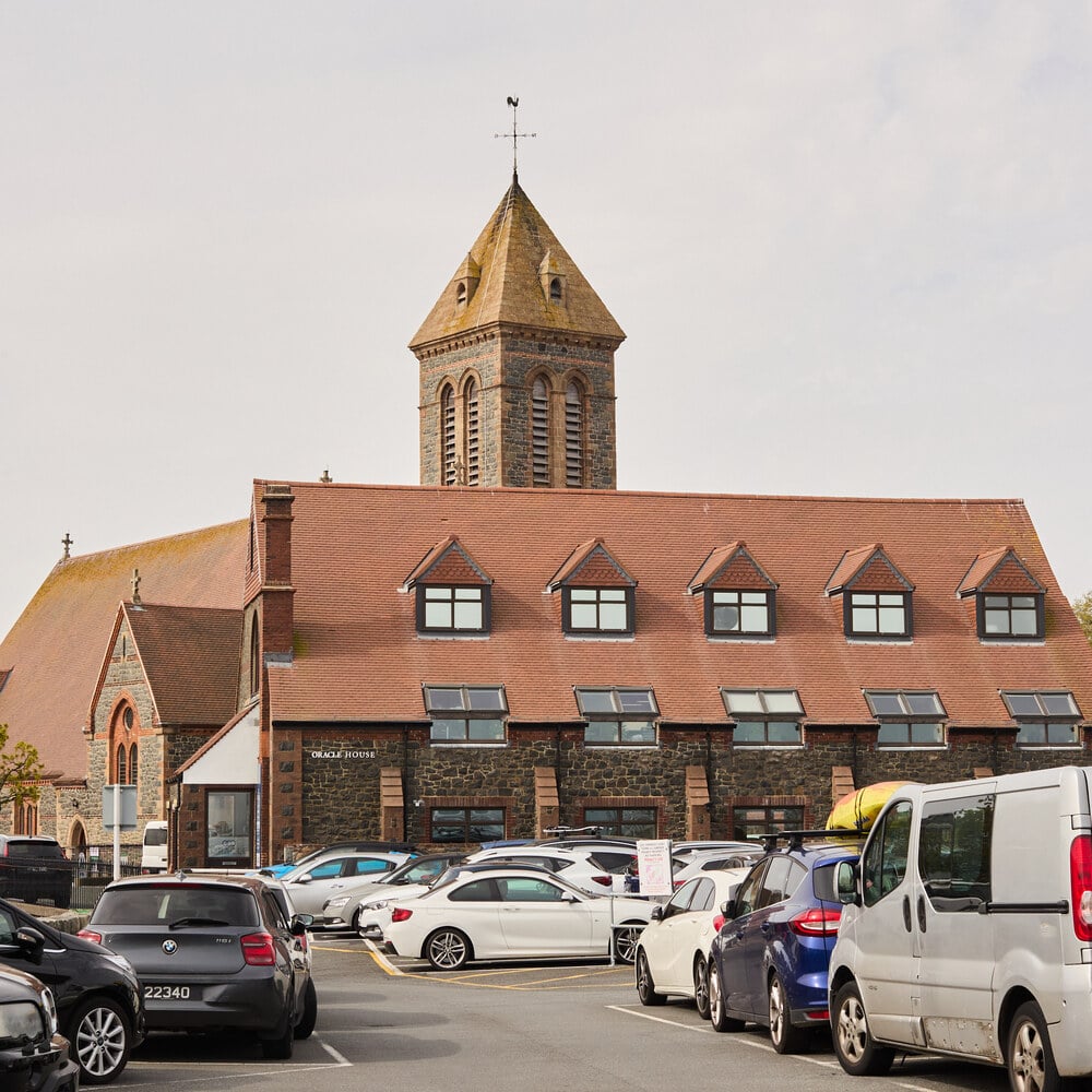 Oracle House and the car park at the top of Cornet Street