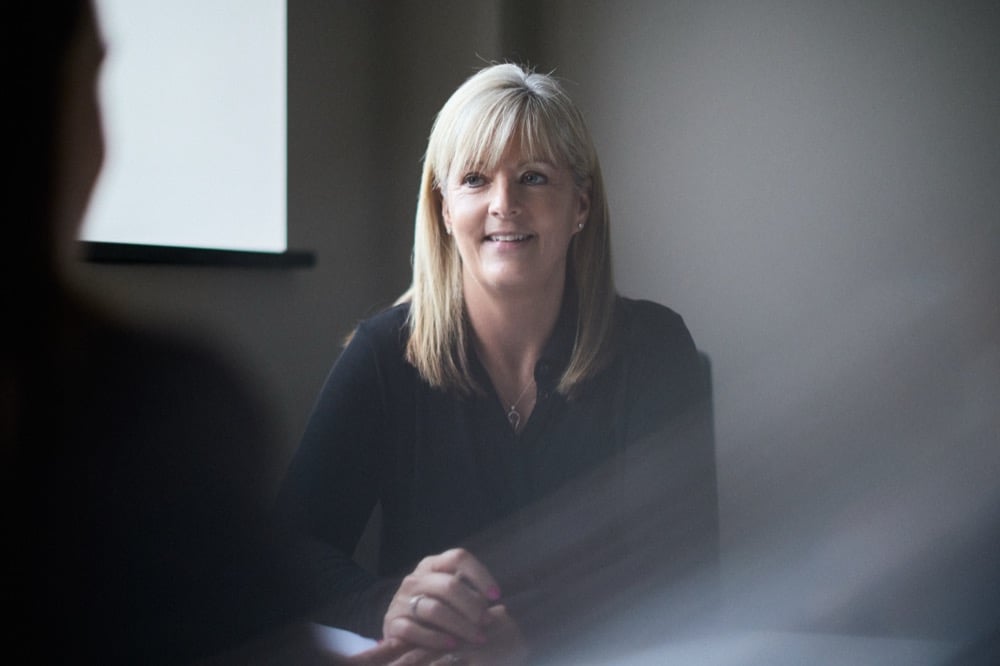 Lorna Brown at work in the Oracle Finance office